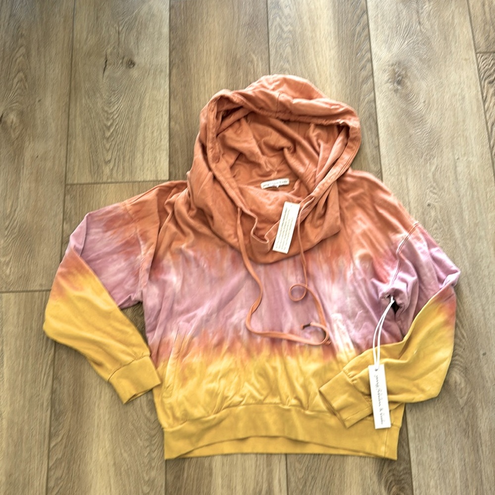 YOUNG FABULOUS & BROKE Multicolored Cowl Neck Long Sleeve Sweatshirt Women’s M
